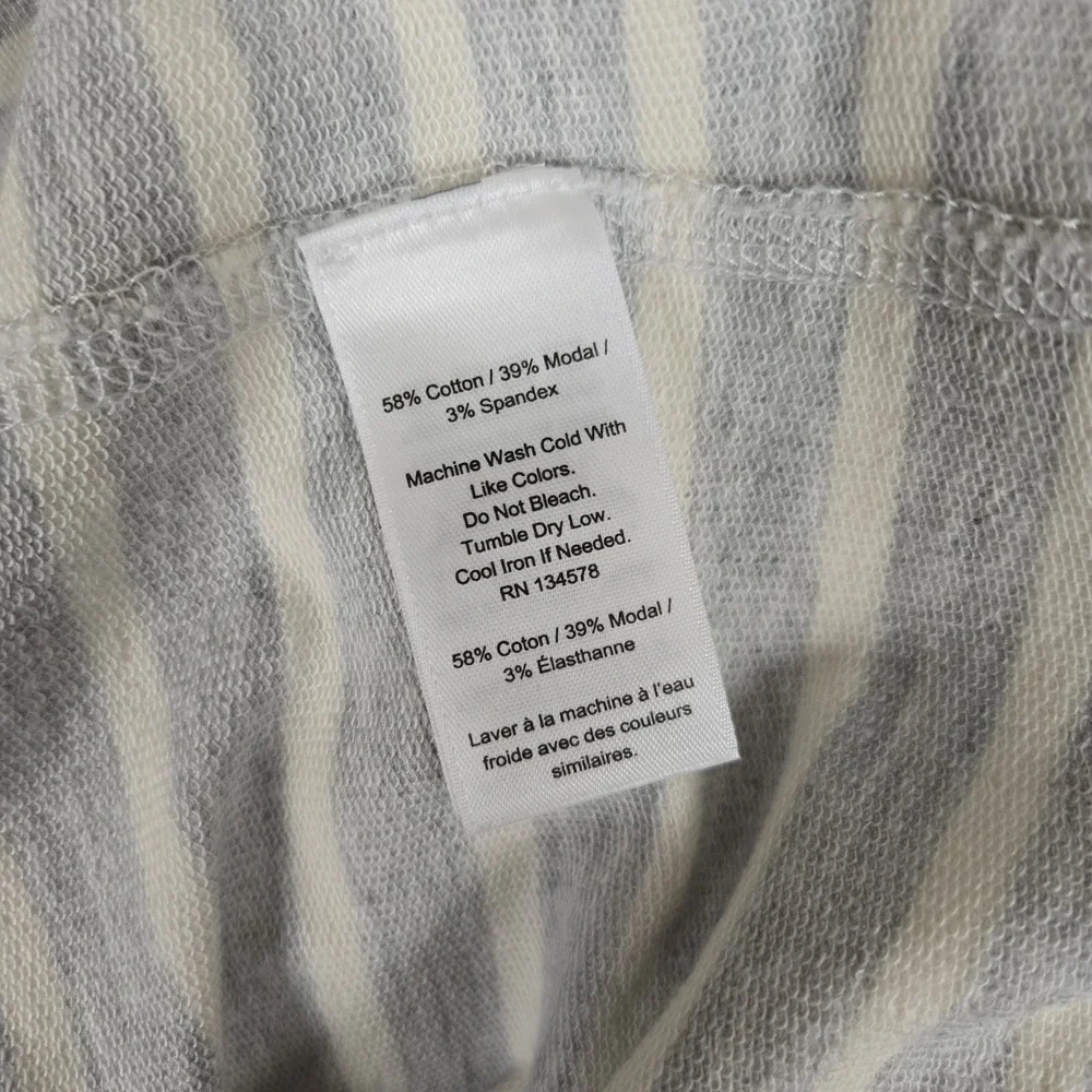 Vineyard Vines Dress Womens 2XS Relgan Sleeve Cotton Knit Striped Gray White NWT